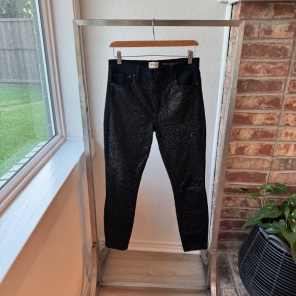 Alice + Olivia Sequin Jeans Size 28/6 - Picture 1 of 14